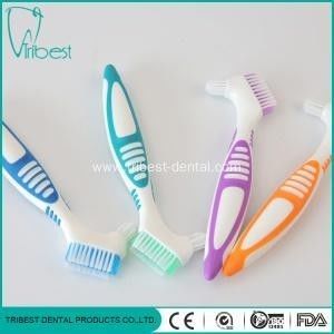 Testa orale dello spazzolino da denti due della protesi dentaria di cura della setola di nylon